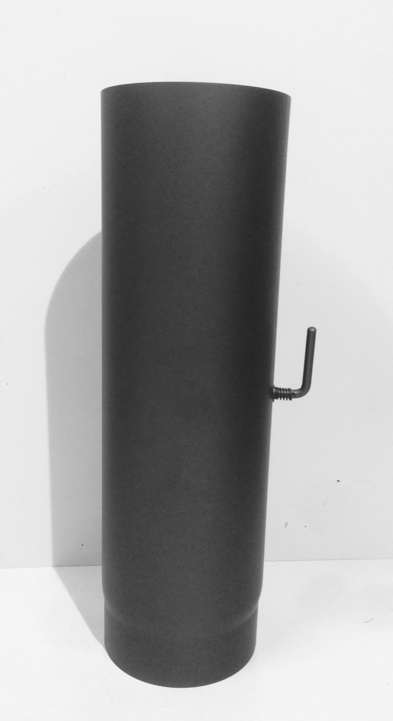 zelf Rang patrouille 50 cm element met smoorklep zwart | Kachel Centrum Twente